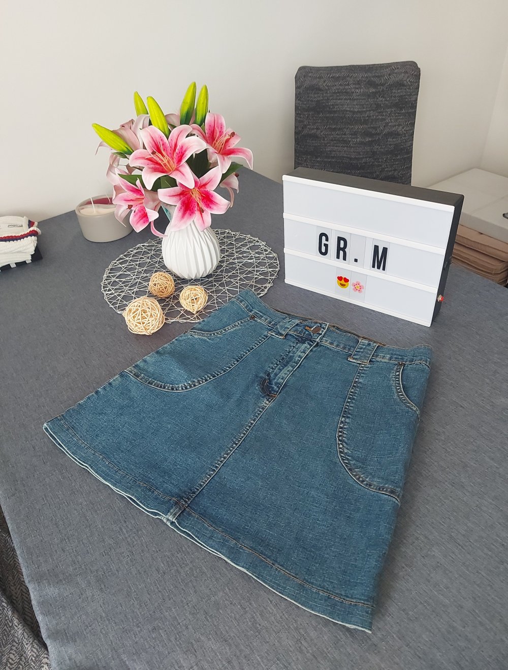 Jeans Minirock Gr. M