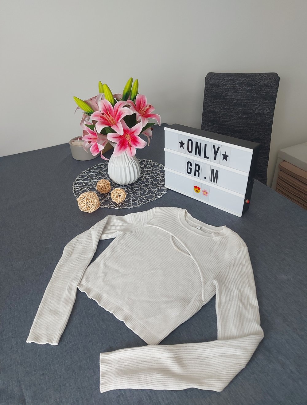 Cropped Langarmshirt Gr.M