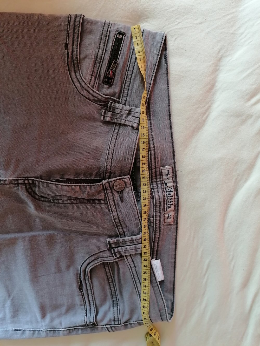 Multiblu: hellgraue Hose Gr. 40