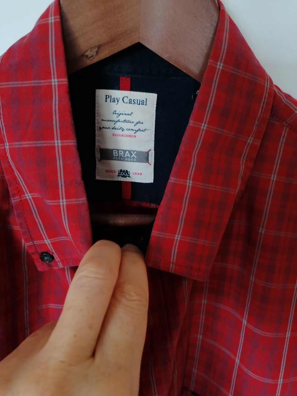 Brax: rot kariertes Freizeithemd Gr. L