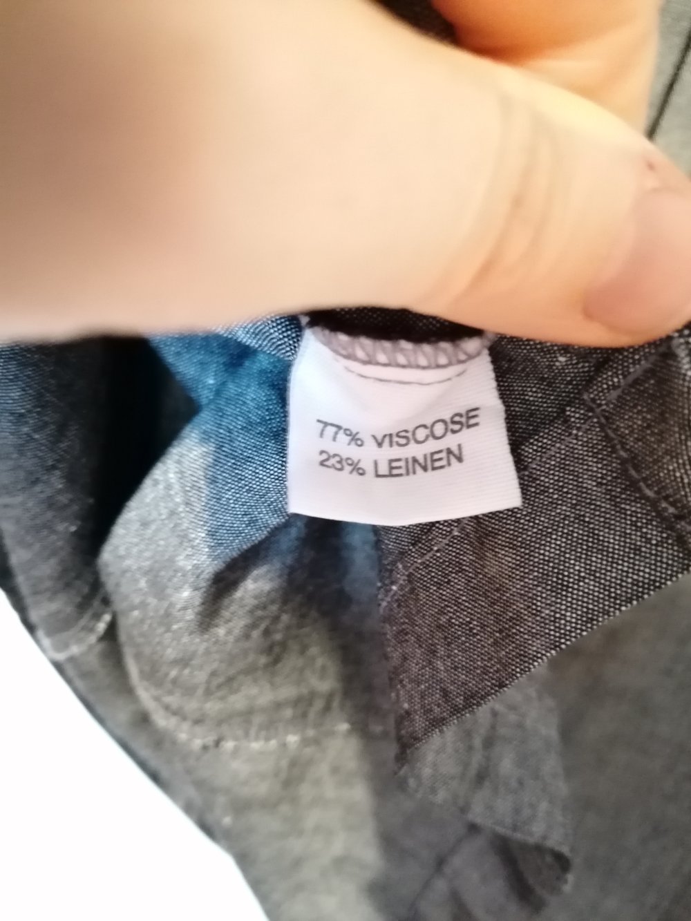 Miss H: graues Top aus Leinenmix Gr. L