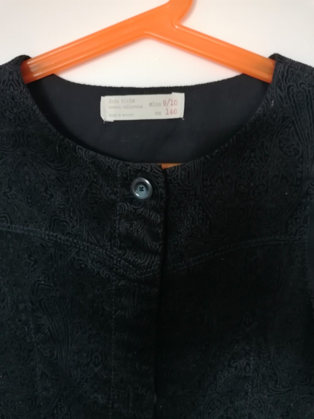 Zara: schwarzes Cordkleid Gr. 140