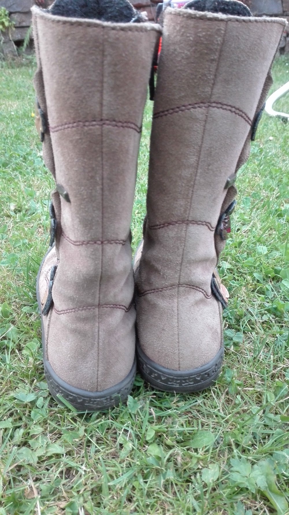 Richter - tolle Wildlederstiefel mit Blumen Gr. 28