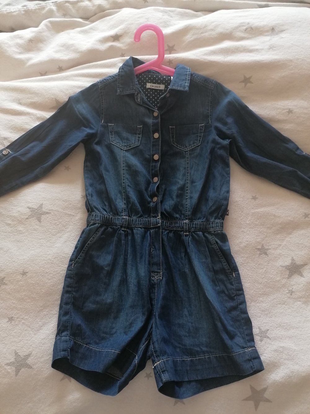 Okaidi: toller Jeansoverall Gr. 128, top Zustand