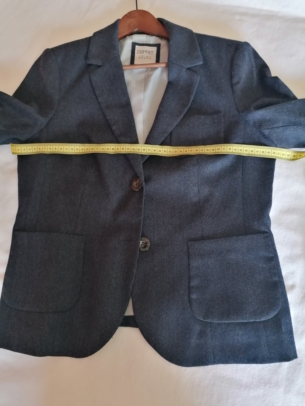 Esprit: dunkelblauer Anzug aus Wollemix Gr. 40