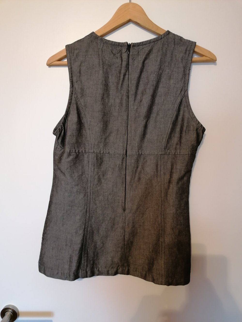 Miss H: graues Top aus Leinenmix Gr. L