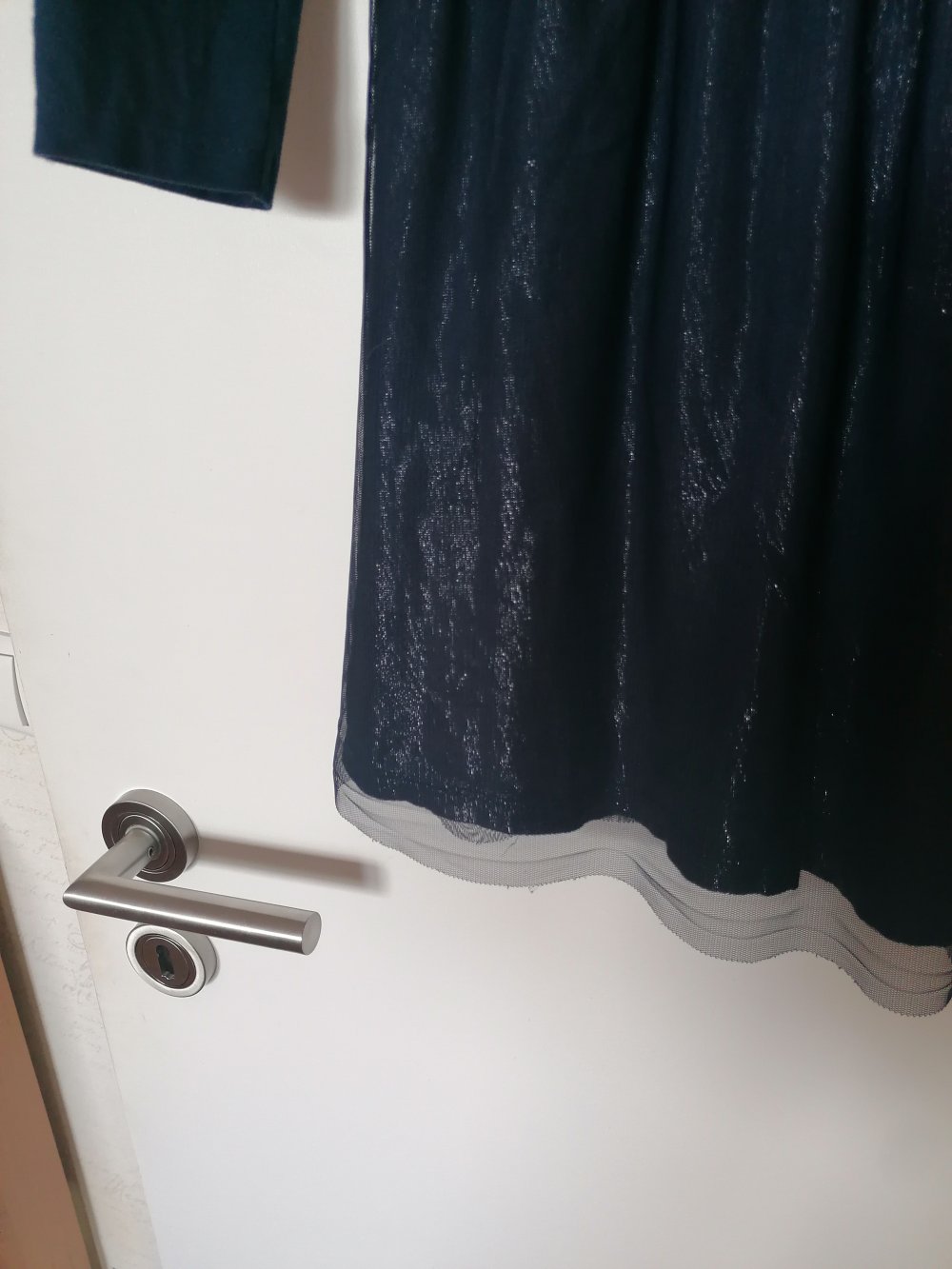 Jako-o: Dunkelblaues Kleid mit Tüllrock und Wendepaillettenstern Gr. 128/134