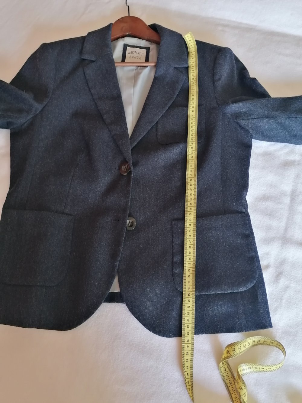 Esprit: dunkelblauer Anzug aus Wollemix Gr. 40