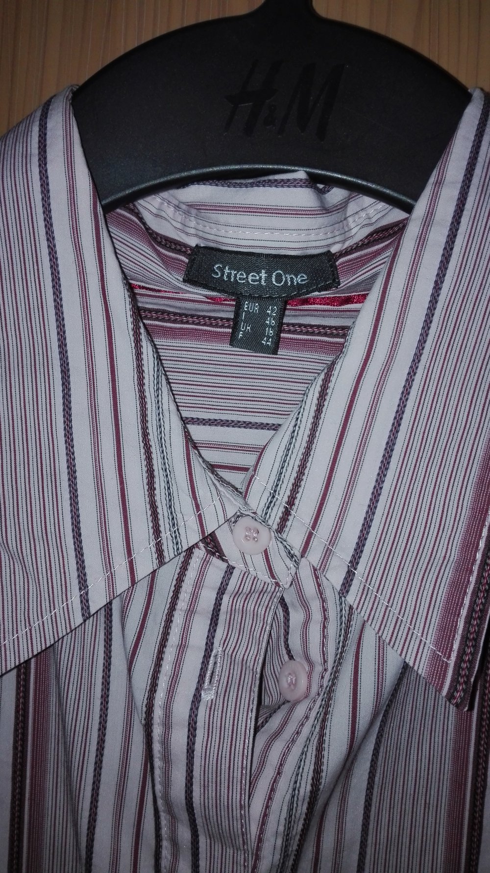 Street One: gestreifte Langarmbluse Gr. 42