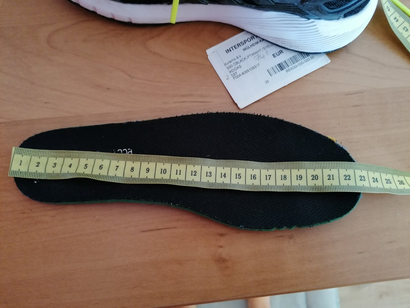 Adidas: schwarz-weiß-neongrün/gelbe Sportschuhe Gr. 35,5