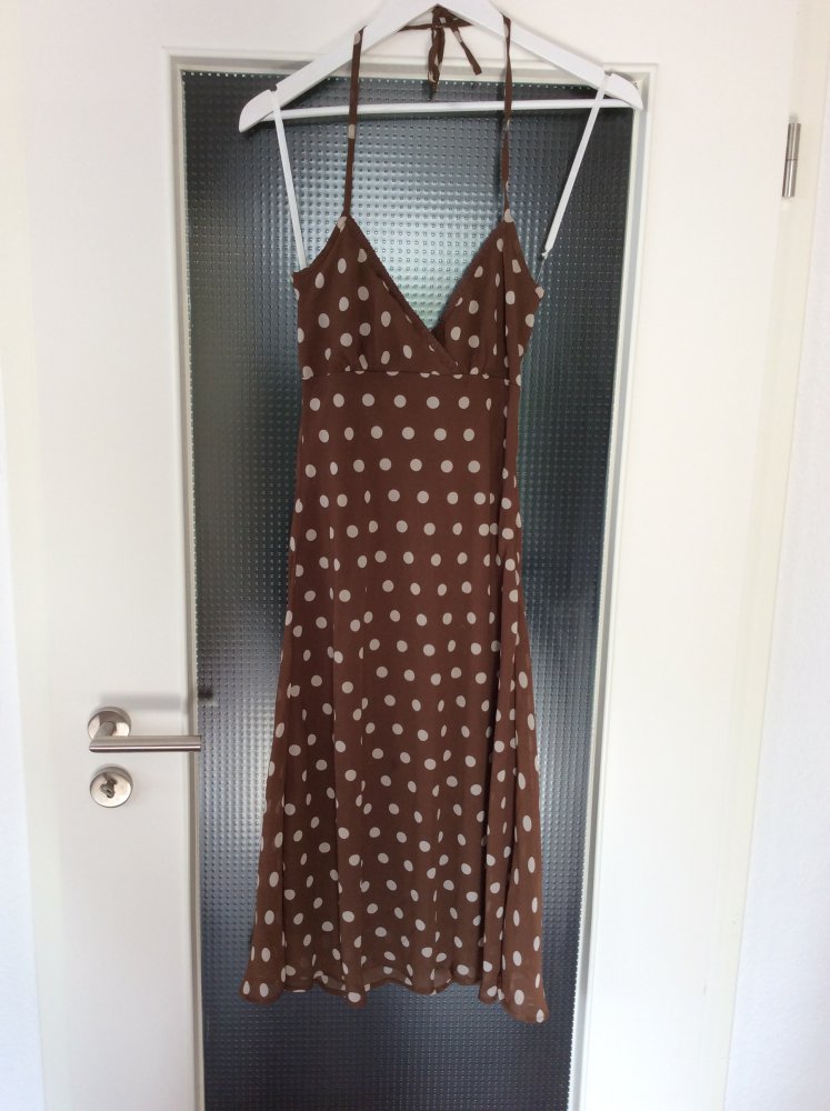 Polka Dot Kleid Braun