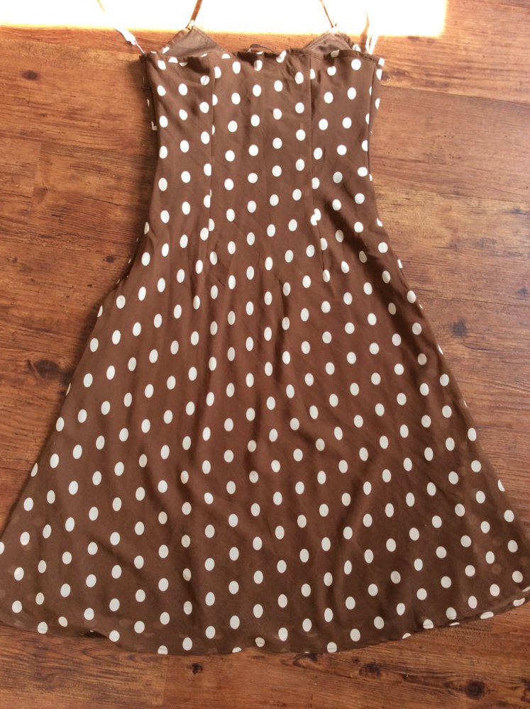 Polka Dot Kleid Braun