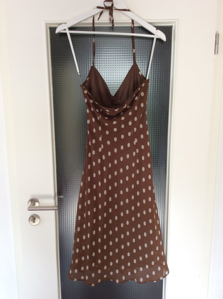 Polka Dot Kleid Braun