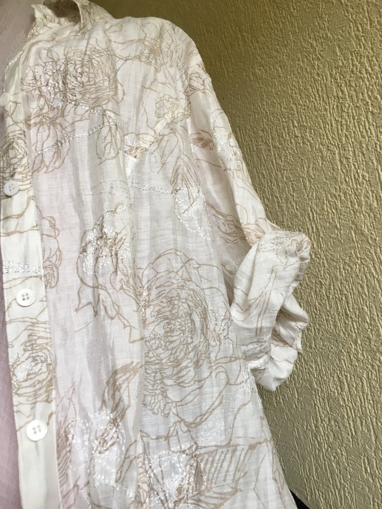  Leinenbluse mit 3/4-Arm zum Krempeln von Samoon