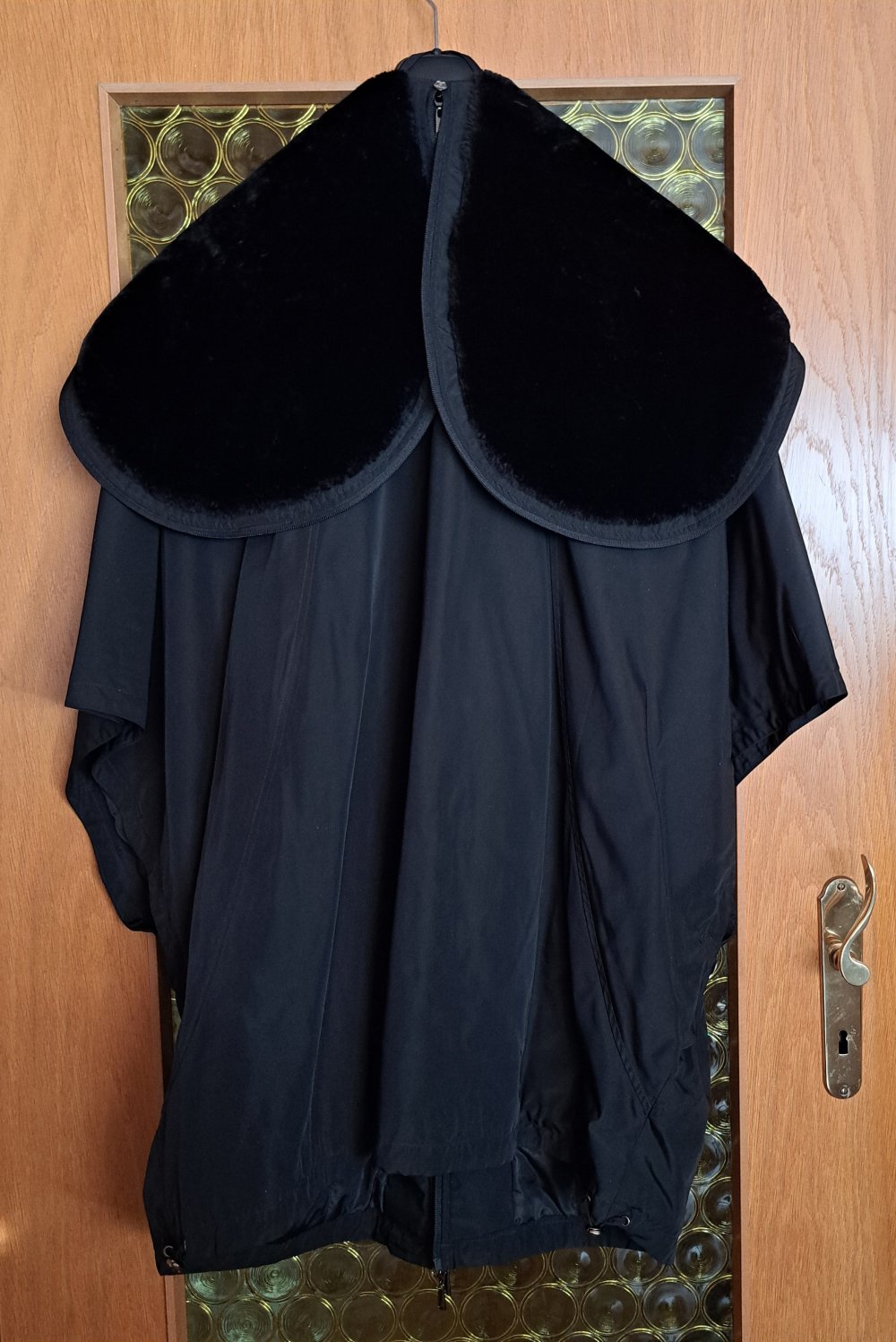 Cape ÜBERWURF Poncho schwarz * ULLA POPKEN * LAGENLOOK * NEUwertig * Gr. 50/52