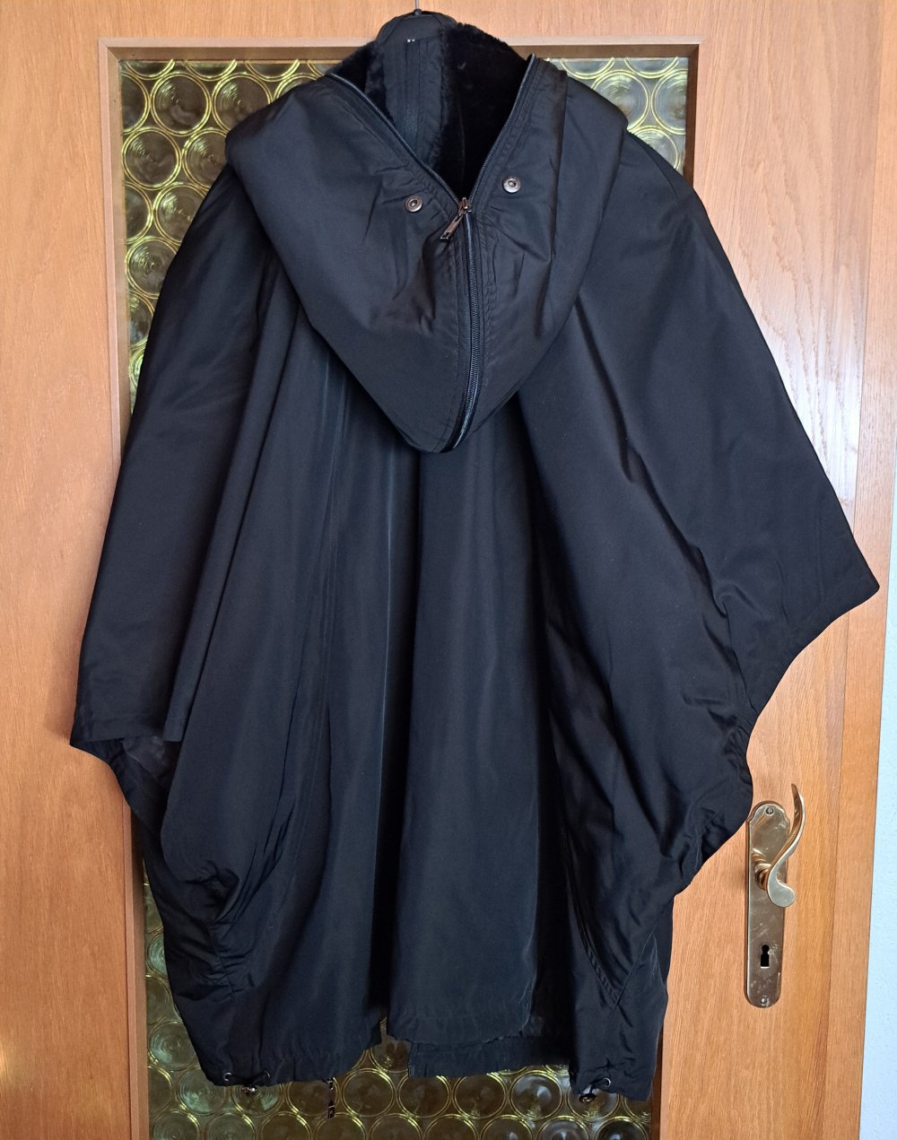 Cape ÜBERWURF Poncho schwarz * ULLA POPKEN * LAGENLOOK * NEUwertig * Gr. 50/52