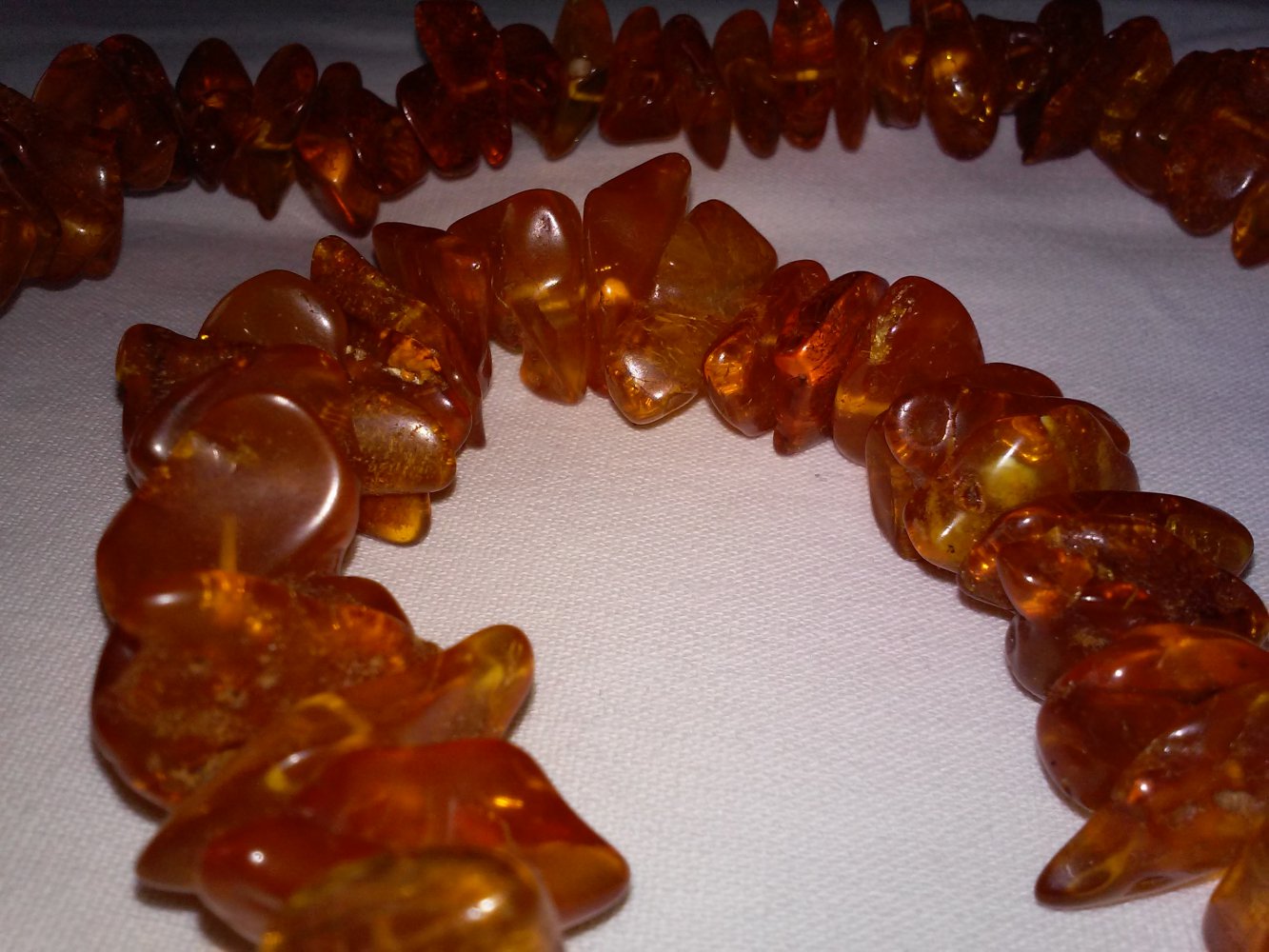 Bernstein Bernsteinkette Kette baltisch Edelstein Natur cognac