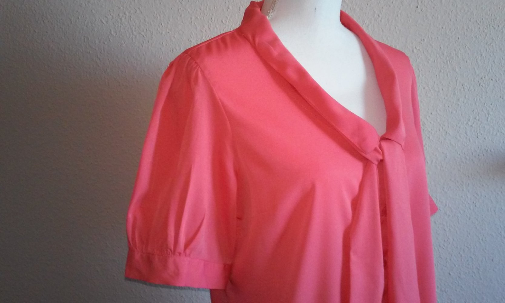 Bluse Reverskragen/Schleife elegant/sportlich Business korallfarben