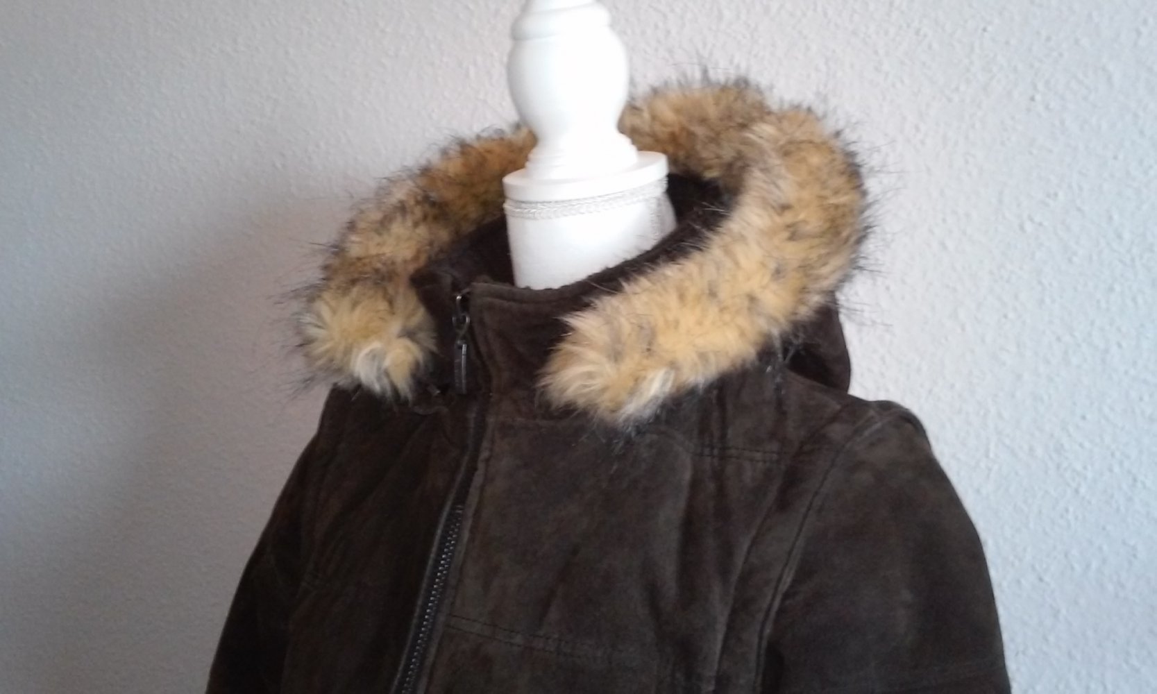 Neuw.! orig.Mustang Lederjacke Weste Funktionsjacke 2in1 Kapuze Fell Geschenktipp