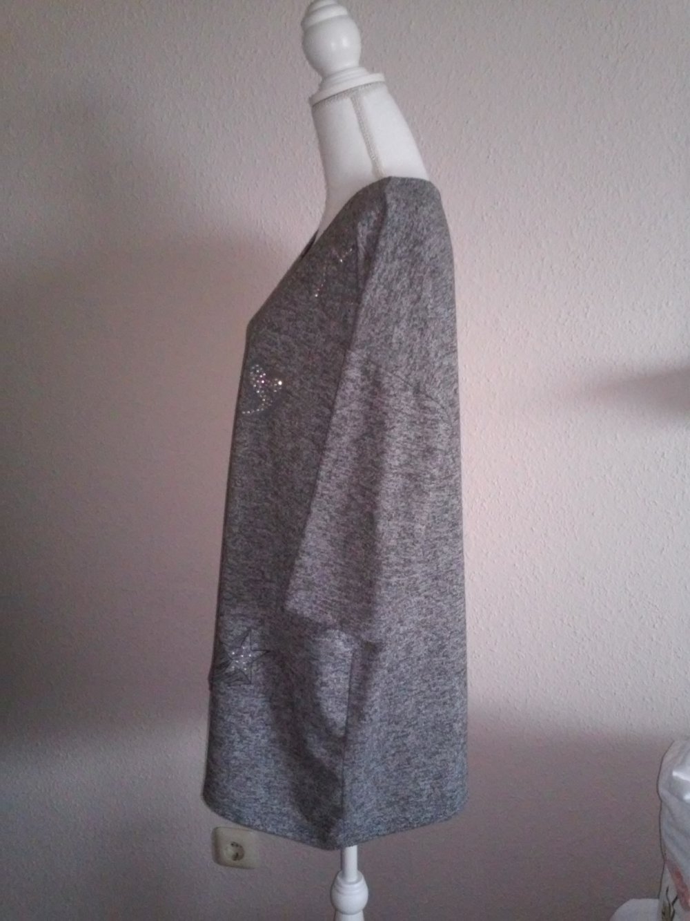 Shirt Pulli Pullover Tunika (Glitzer) weiter Schnitt