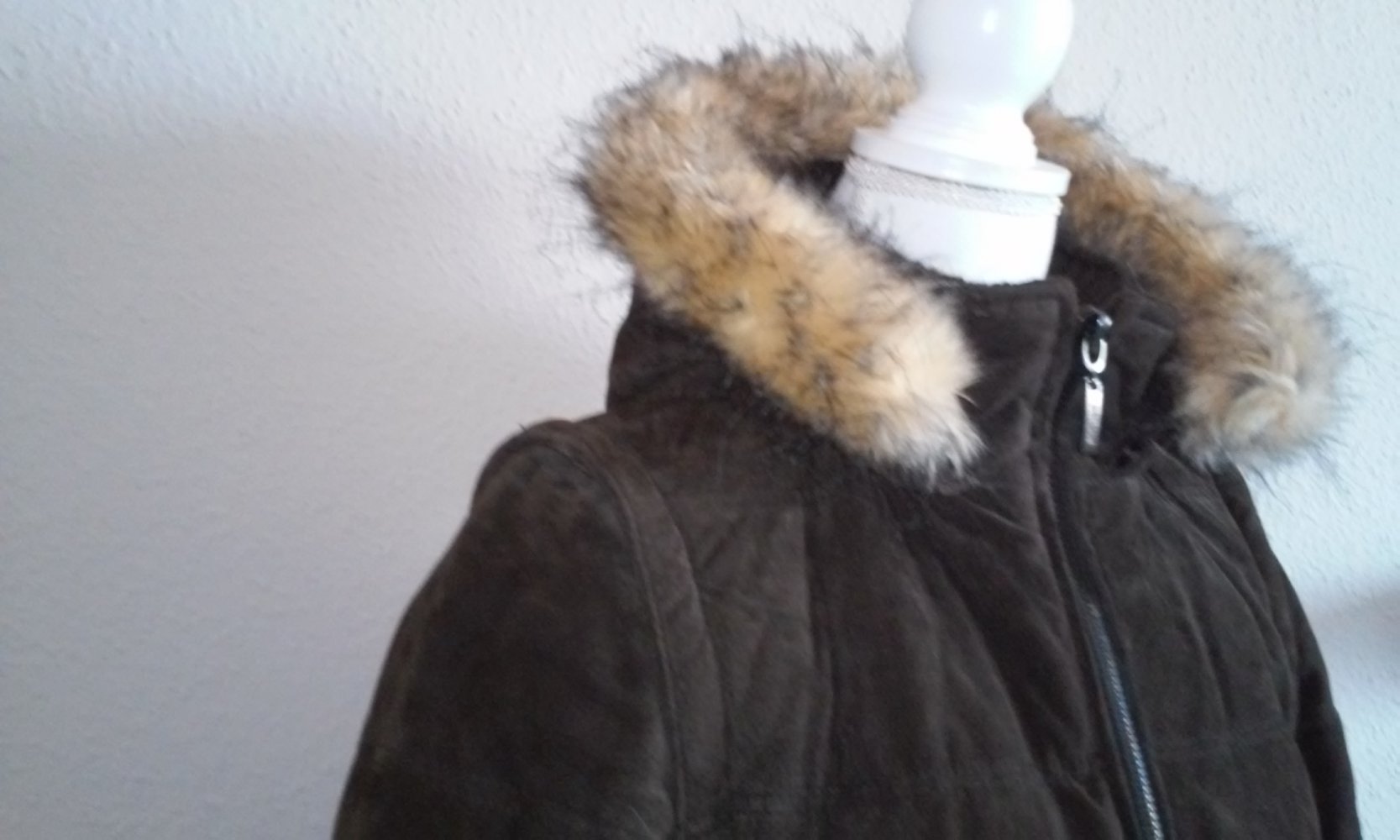 Neuw.! orig.Mustang Lederjacke Weste Funktionsjacke 2in1 Kapuze Fell Geschenktipp