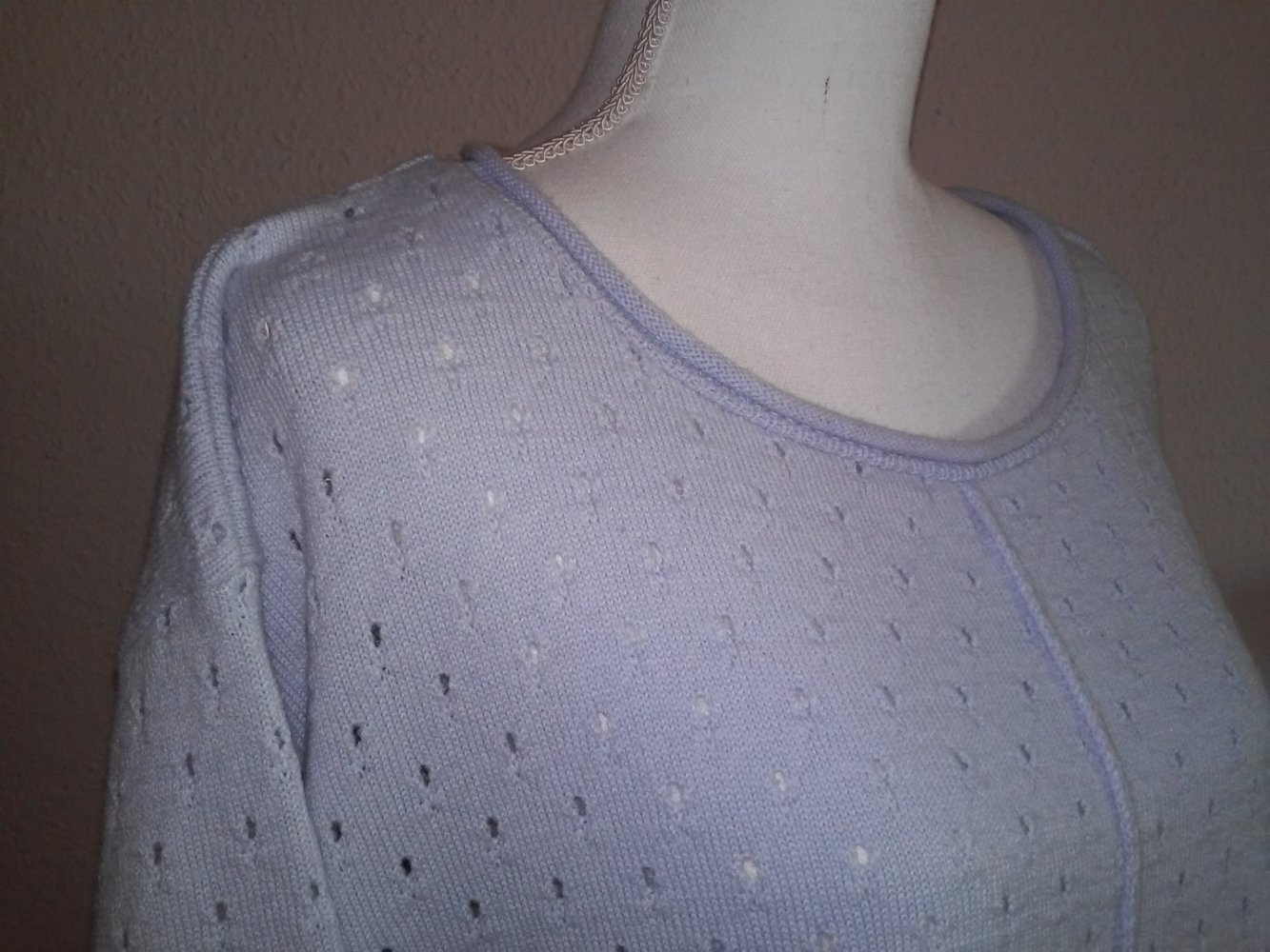 Marken Tunika leger hochwertig Pulli Pullover (Merino Wolle/Softacryl) hellblau