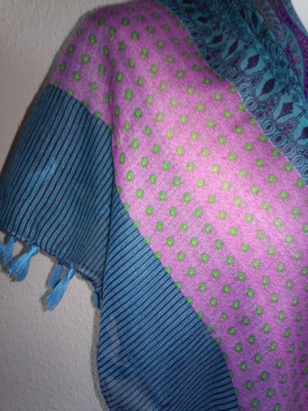 Schal Tuch Schaltuch Fransenschal Schultertuch Stola 