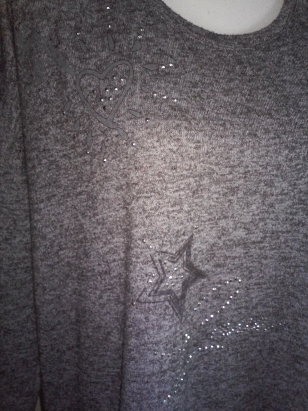 Shirt Pulli Pullover Tunika (Glitzer) weiter Schnitt