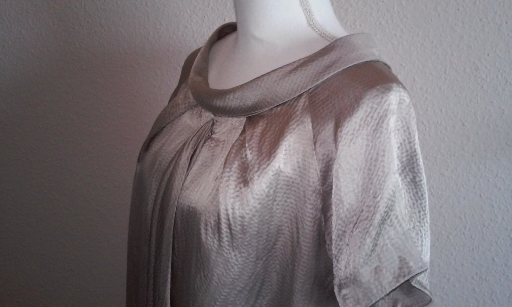 Paul & Joe Sister Swing- Cocktail- Party- Kleid Blusenkleid Casual Kleid mit Pocket in Taupe