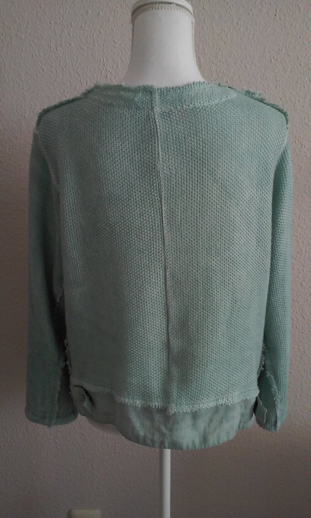Jacke Janker Strickjacke Cardigan Sommerjacke stonewashed-Optik