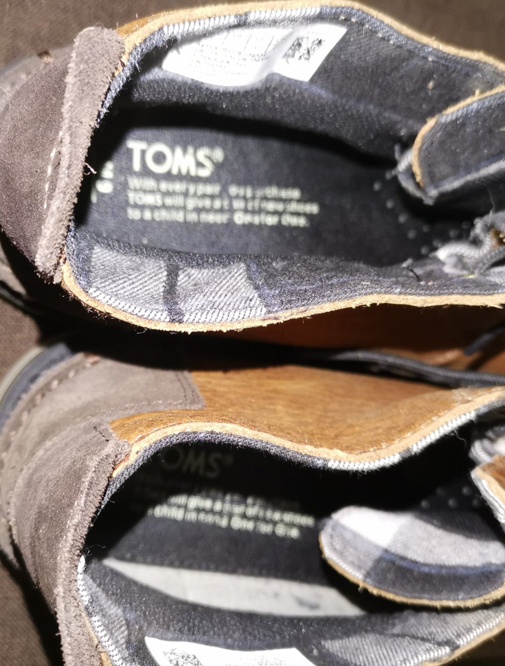 Toms Leder Schnür Boots