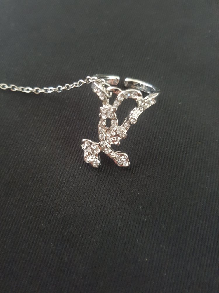 Kettenring/ Handschmuck / Doppelring / Ringe mit Kette - Neu