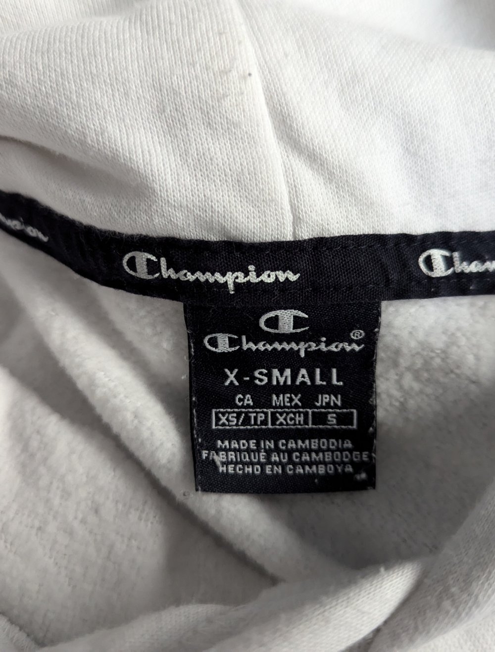 kapuzenpullover weiß Champion Damen XS