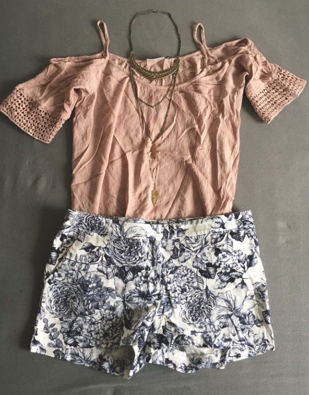 Shorts schwarz-weiß