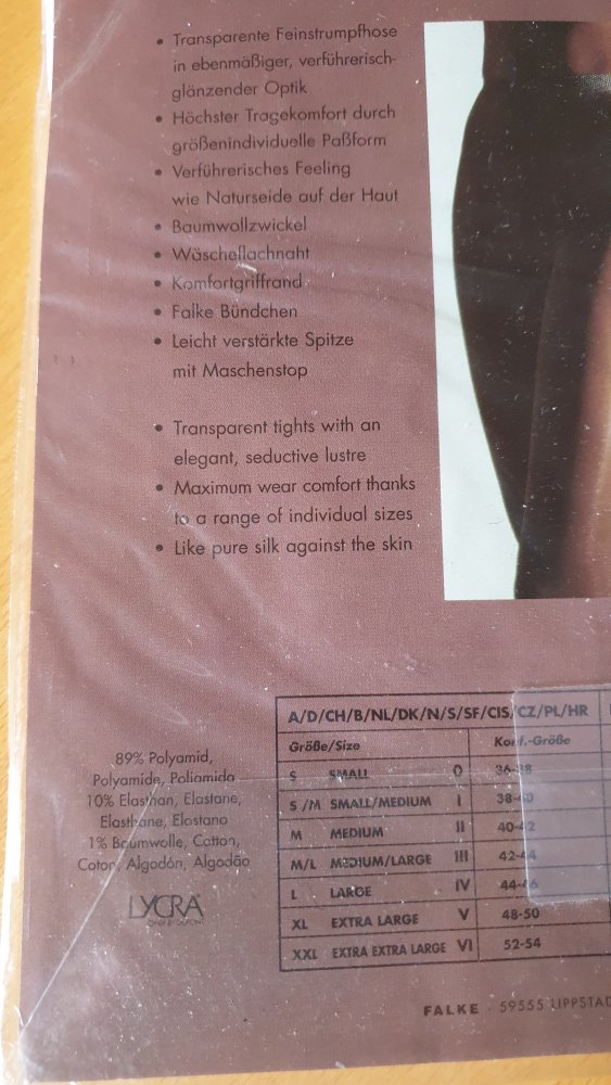 weiße Seidenstrumpfhose von Falke GR M/L NEU