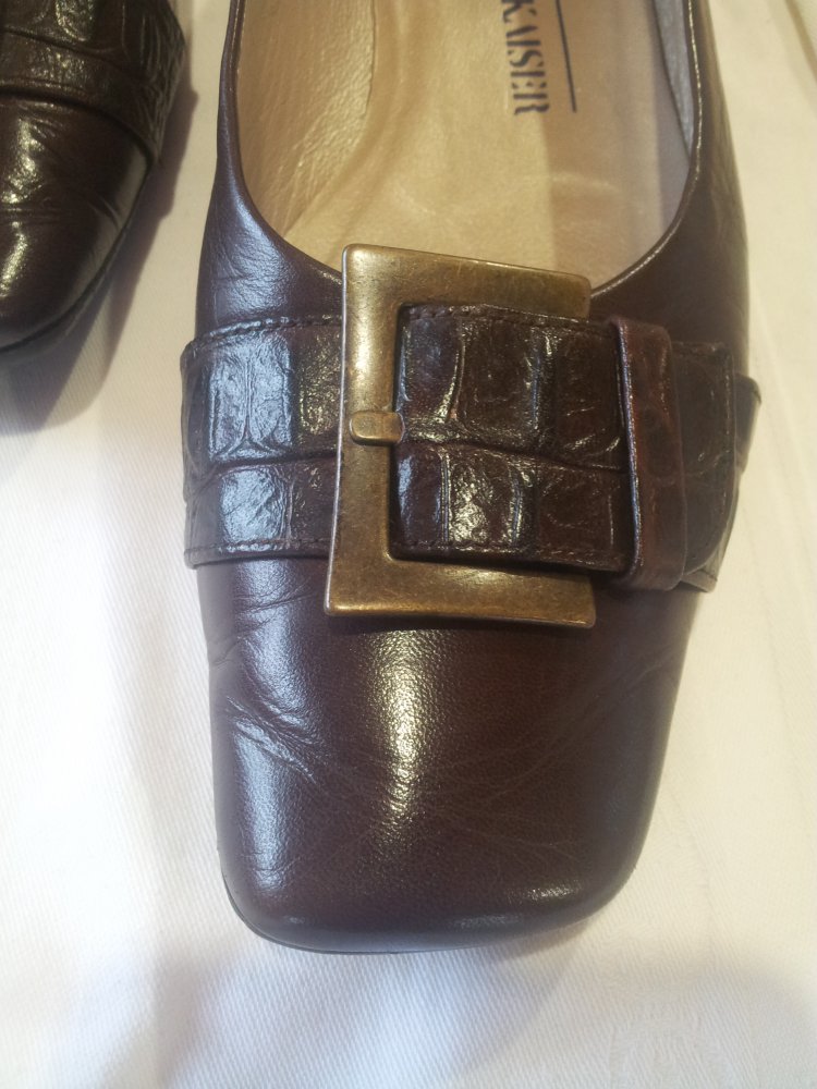 Braune Slipper, Ballerinas, Pumps, Peter Kaiser, Gr.37 Gr.37,5 Echtes Leder