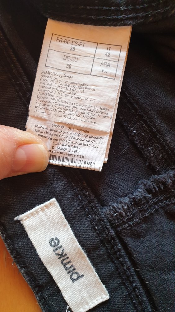 schwarze Jeansshorts Gr S