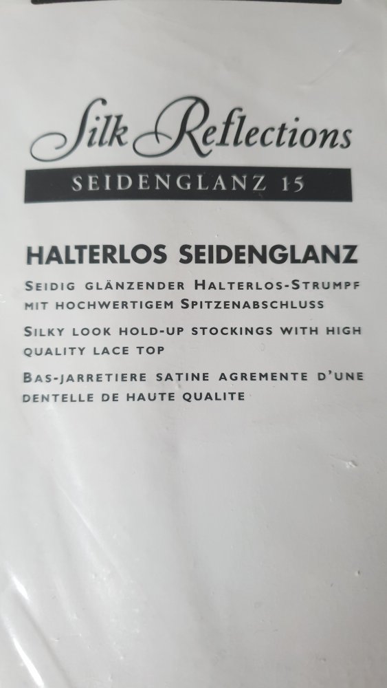 Elbeo, halterlose Strümpfe schwarz, gr.40 -42, III