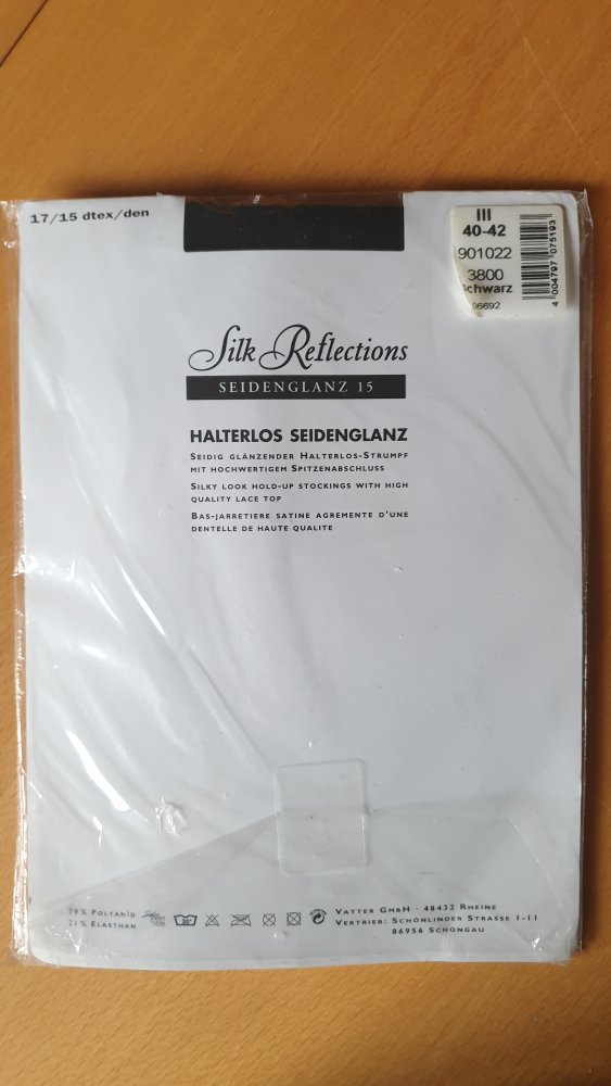 Elbeo, halterlose Strümpfe schwarz, gr.40 -42, III