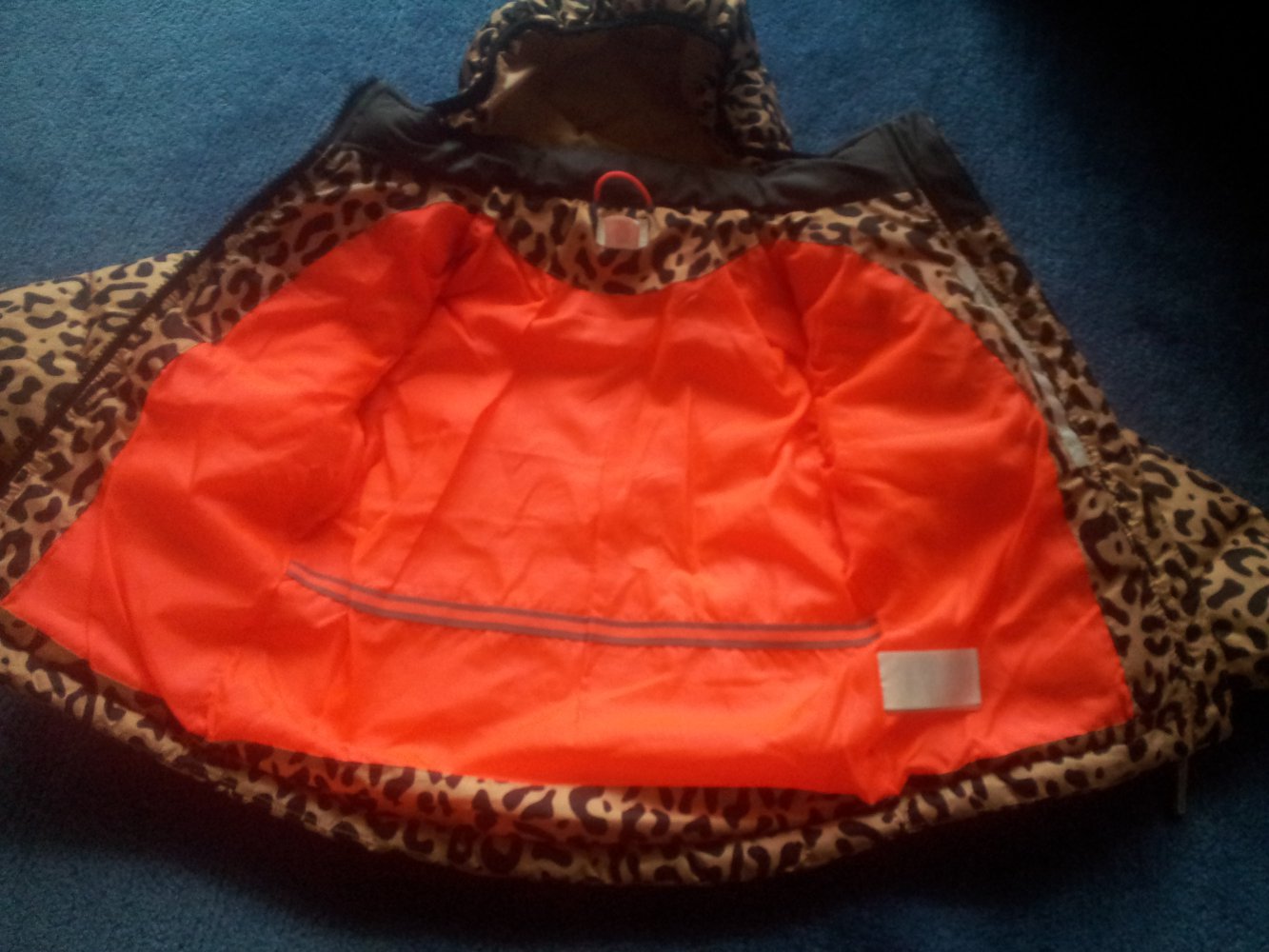 Winterjacke Leopard H&M mit Kaputze Gr. 98 neuwertig