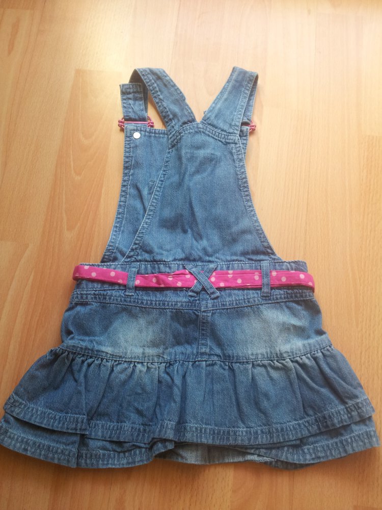 Jeanskleid Kleid Latzkleid Hello Kity blau Gr. 98