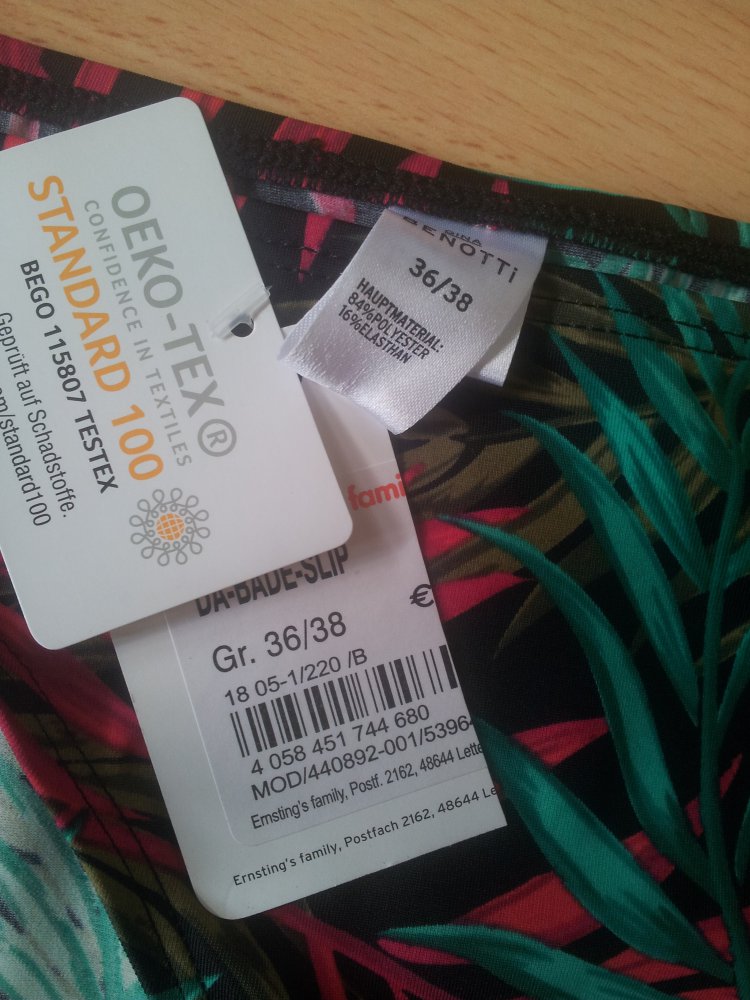  Bikini-Höschen bunt Blätter Gr. S 36/38 NEU mit Etikett