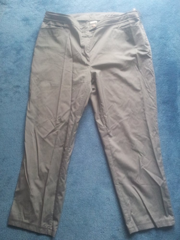 dünne Stoffhose Anzughose silber grau  Gr. 48