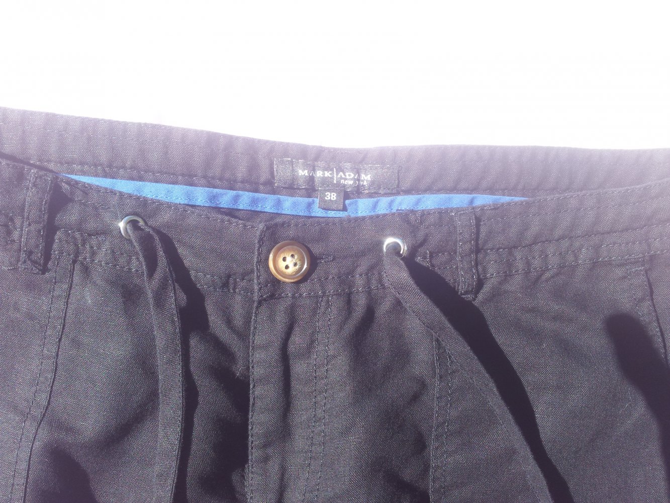 dünne Stoffhose schwarz 7/8 Stiefelhose Gr. 38 