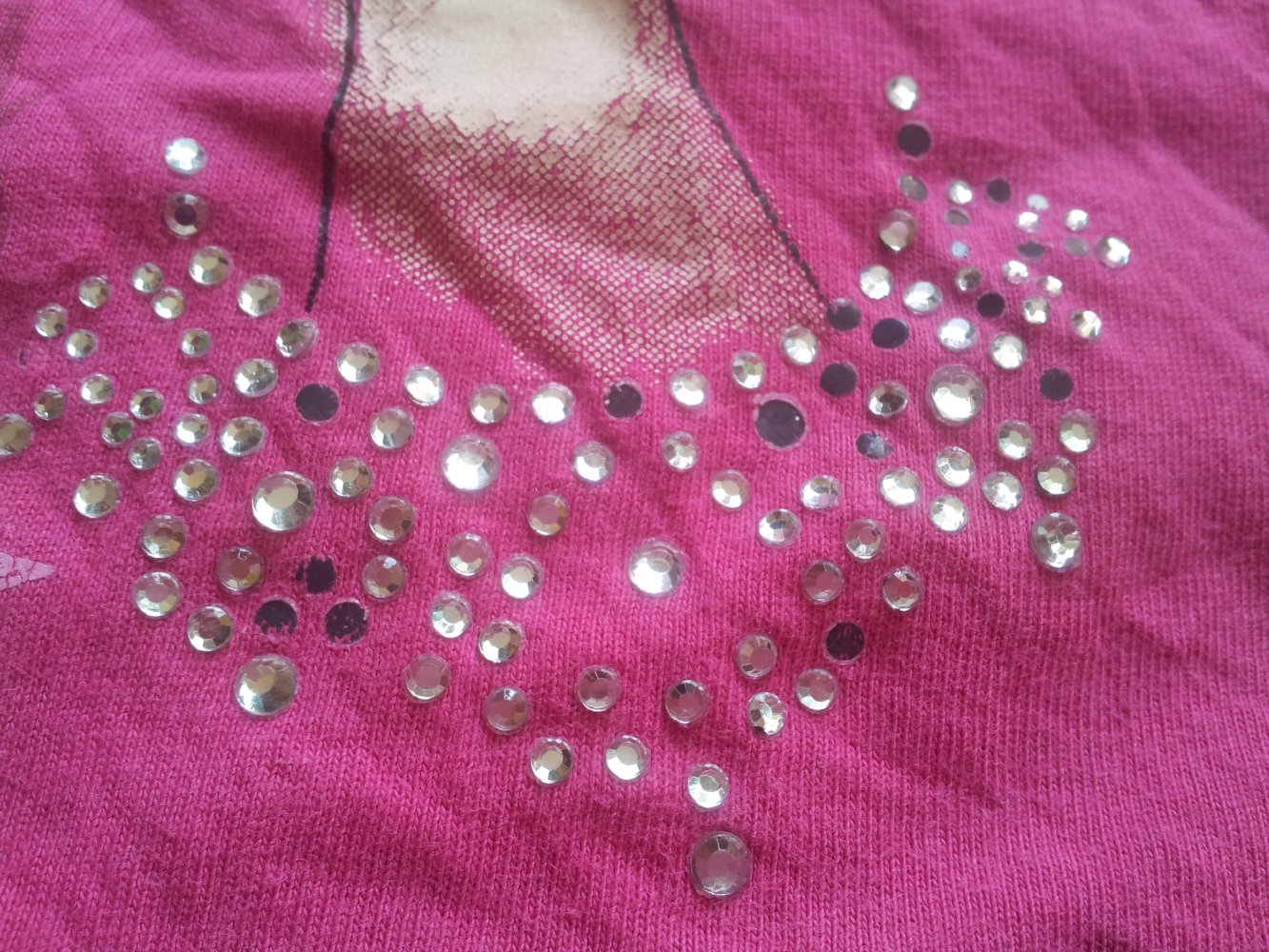 Pullover pink rosa lila Mädchen Strass Gr. 98