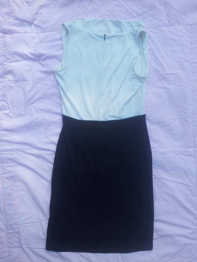 Kleid Etuikleid Business Esprit schwarz weiß Gr. 40 