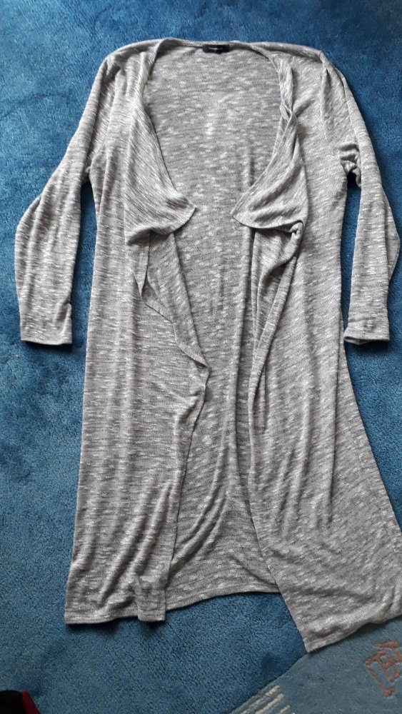  langer Cardigan grau Stretch One Size 
