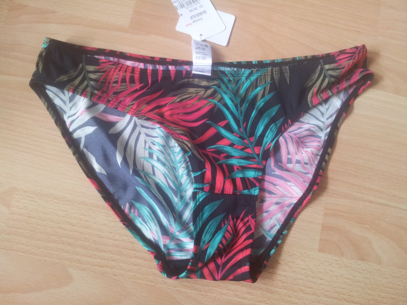  Bikini-Höschen bunt Blätter Gr. S 36/38 NEU mit Etikett