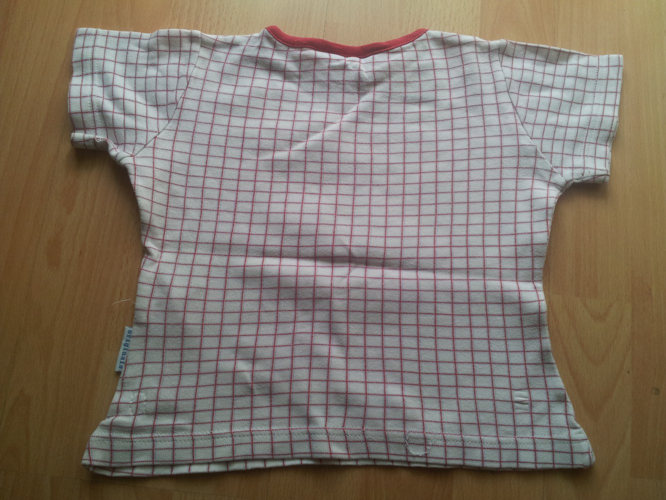 T-Shirt rot weiß kariert  Gr. 104/110