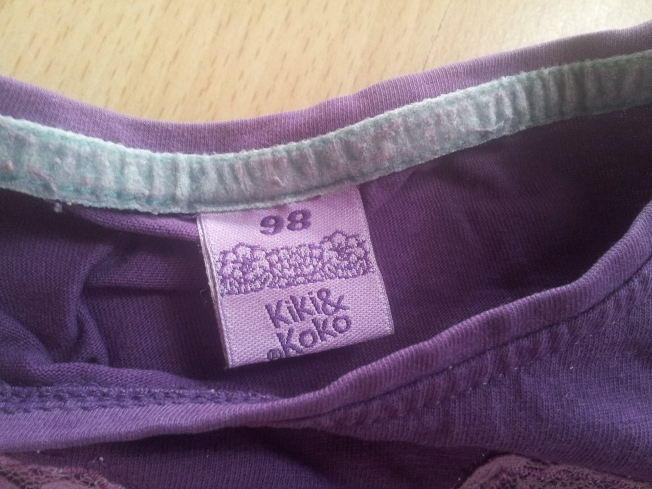 Pullover mit Tütü lila türkis große Nummer Gr. 98